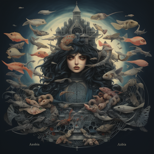 Majestic eagle with open wings