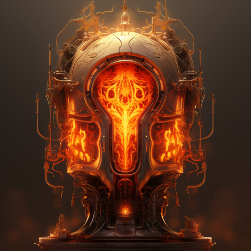 Robotic fire containing AI soul essence