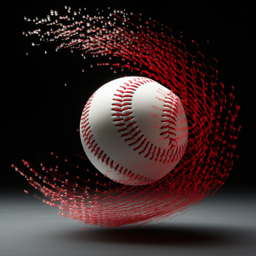 Pitched baseball with airflow