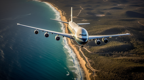 Close-up of airplane loaded with metallic spare parts