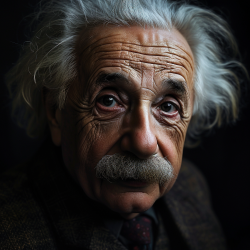Albert Einstein looking into the camera