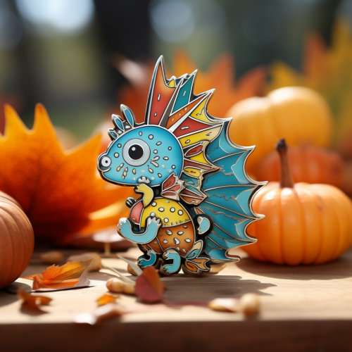 Seasons Themed Alebrijes Lapel Pin