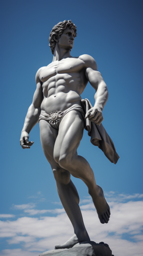 Alexander the Great walking on the steppe