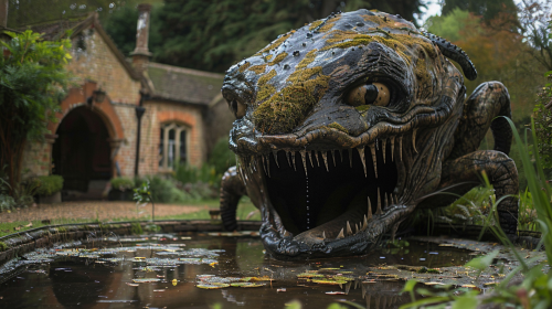 Alien creatures in English garden invasion