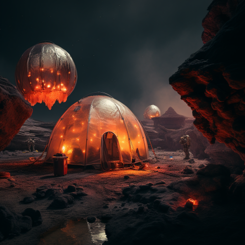 Stunning Alien Planet Camping Adventure