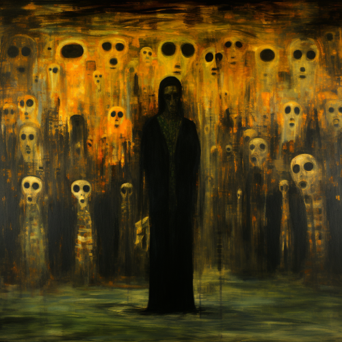 Allegorical Mister Darkness Painting by Gustav Klimt