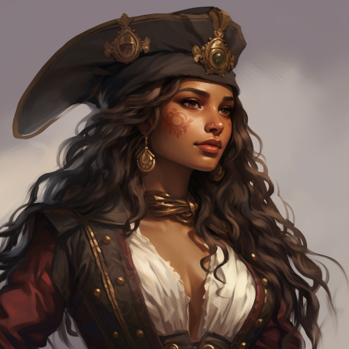 Ambessa from Arcane as a pirate captain