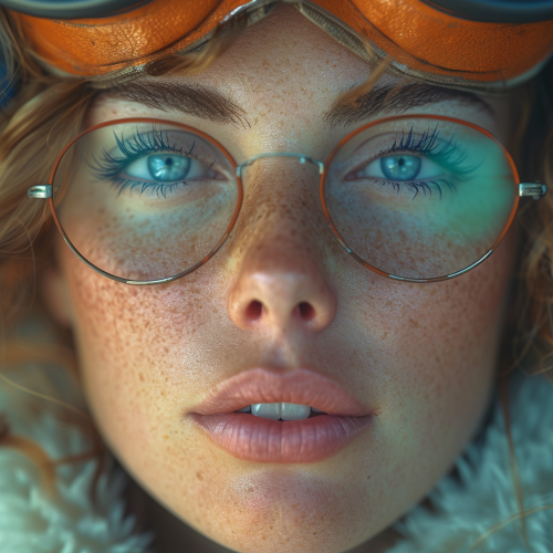 Amelia Earhart hyper realistic portrait