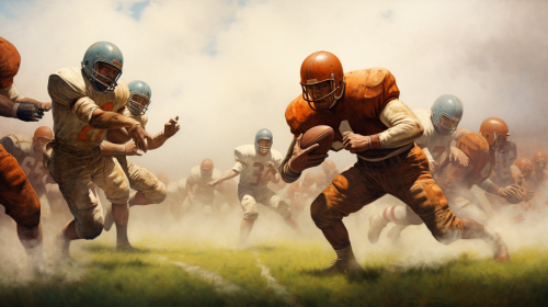 American football game action shot American football game action shot