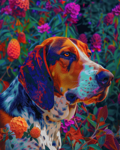 American Foxhound on Lush Farm