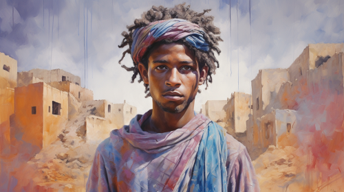 Painting of young Israelite man in Babylon