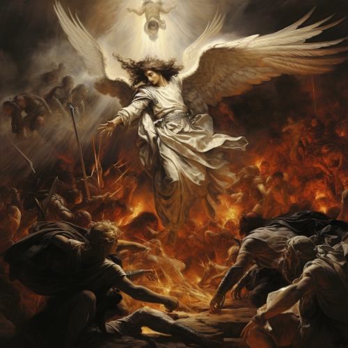 Heavenly angels as described by Ezekiel Heavenly angels as described by Ezekiel