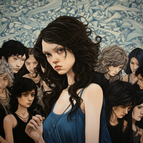 Intricate dress seen by angry crowd ?