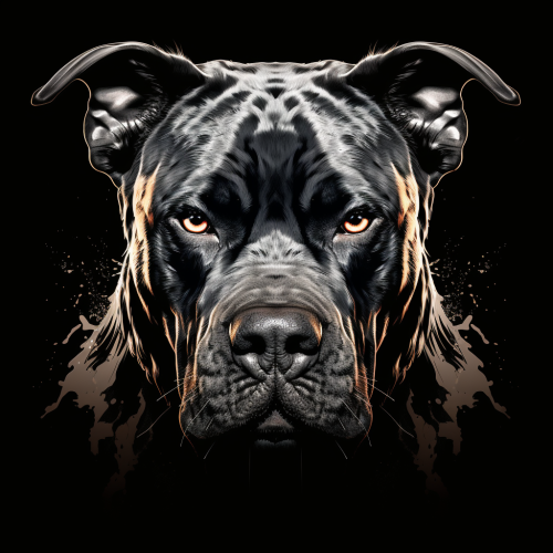 Graphic of an angry pitbull