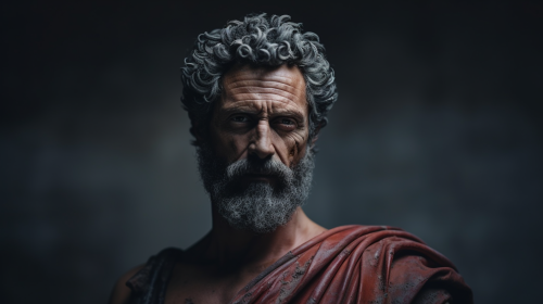 Statue of Marcus Aurelius looking angry  ?