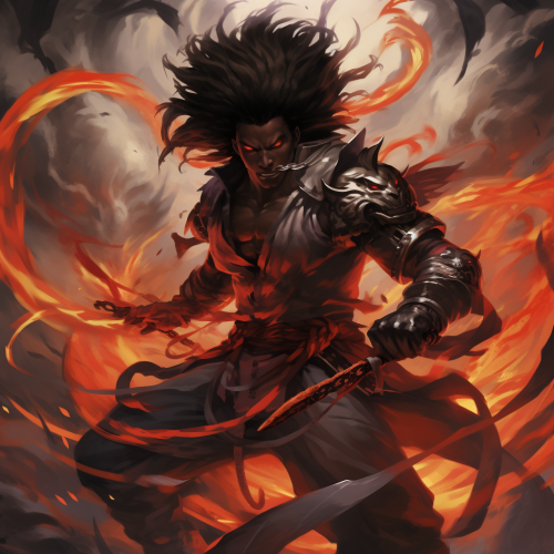 Anime Style Jujutsu Kaisen Dark Skin Samurai Oni Mask