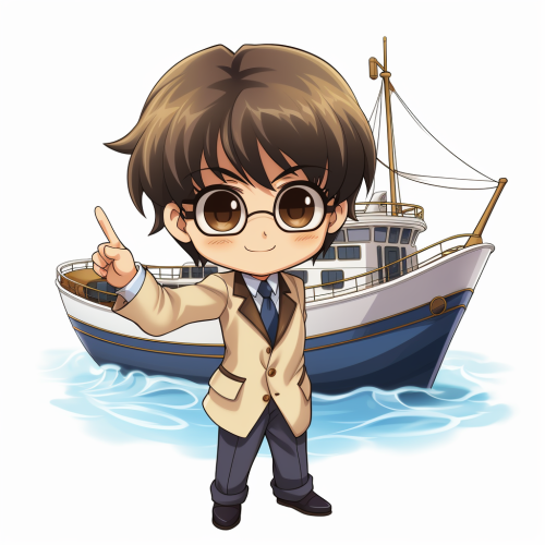 Anime Detective Conan holding boat anchor Anime Detective Conan holding boat anchor