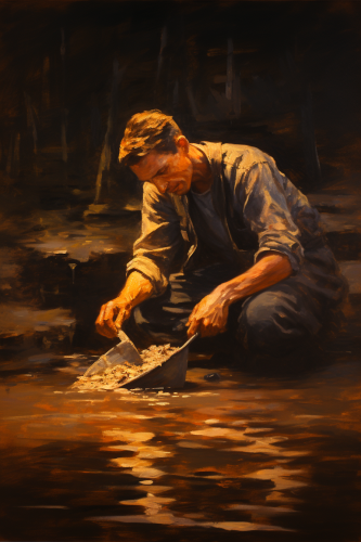 Gold Panning by Anselmo Ballester