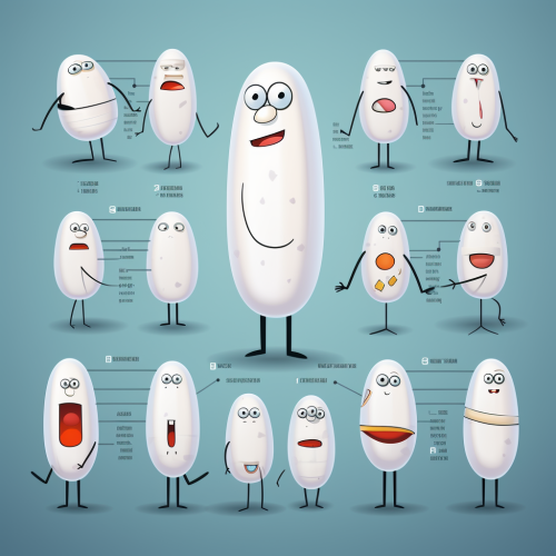 Cartoon anthropomorphic character sticker design