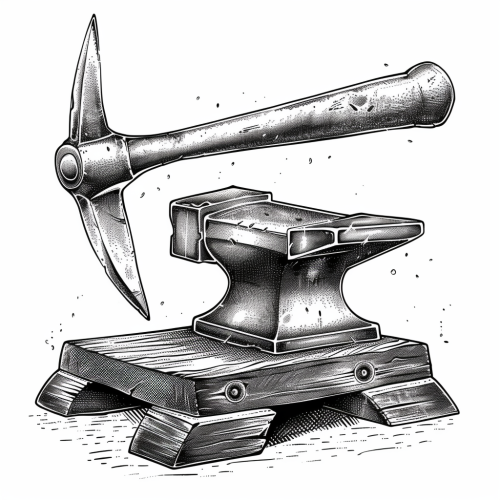 Black and White Anvil Hammer