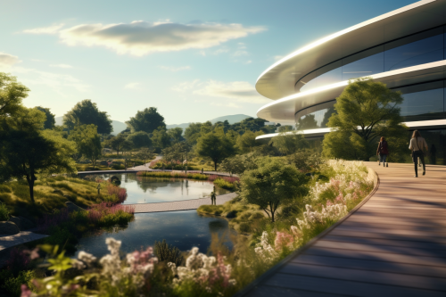 Apple Park in Cupertino, stunning environment