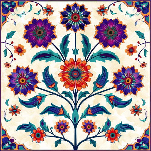 Arabesque Style Flowers