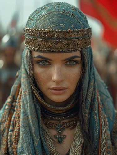 Arabic Female Warrior Ancient Battlefield Arabic Female Warrior Ancient Battlefield