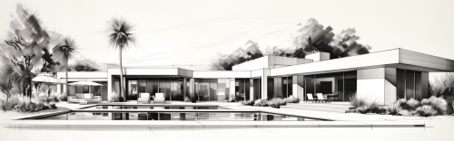 Architect discussing potential home addition sketch