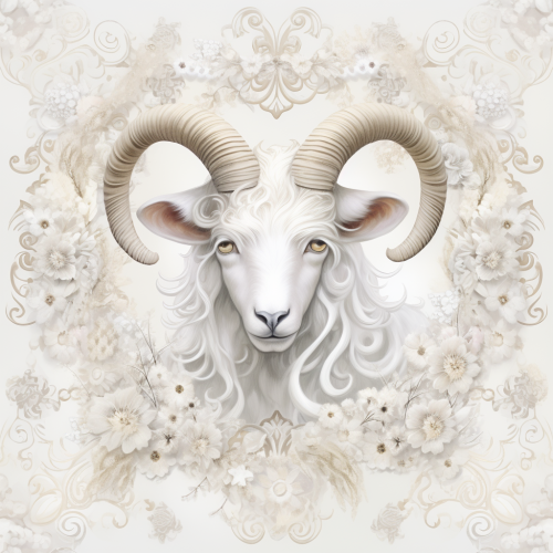 Aries-themed mystical scrapbooking design