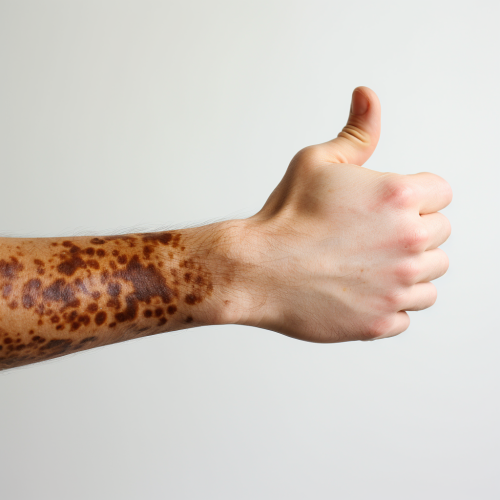 Close-up of Arm with Brown Spots