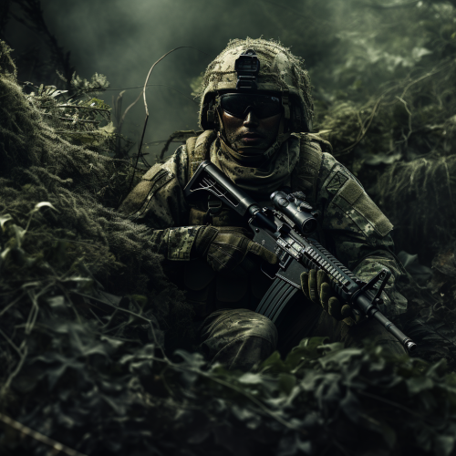 Army camouflage pattern on a large background