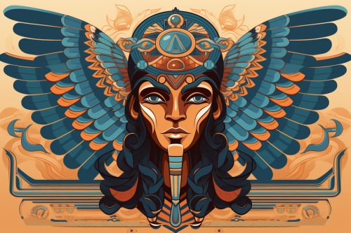 Mythological Sphinx with Art Deco Style
