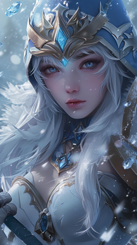 Anime portrait of Ashe from League of Legends