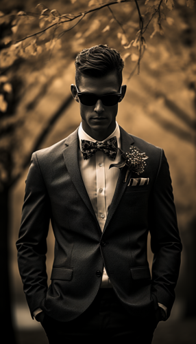 Beautiful black and white photograph of Asheville in autumn