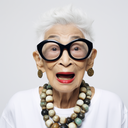 Asian woman with thick spectacles Asian woman with thick spectacles