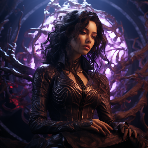 Asian female surrounded by psionic energy