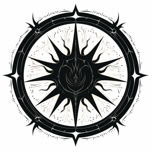 black astral sigil silhouette clipart