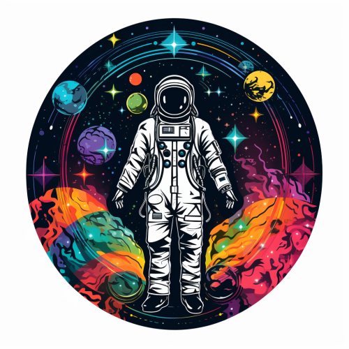 Vector logo of an astronaut doctor