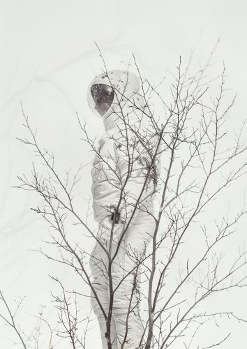 Astronaut in Winter Snow Portrait Astronaut in Winter Snow Portrait