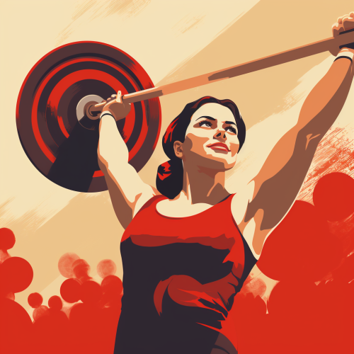 Strong Plus Size Athlete with Barbell