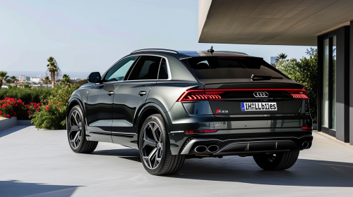 Script font text  Hellbillies  on Audi Q8