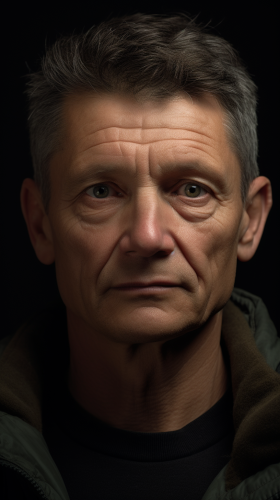 Hyper-realistic portrait of an adult from Austria