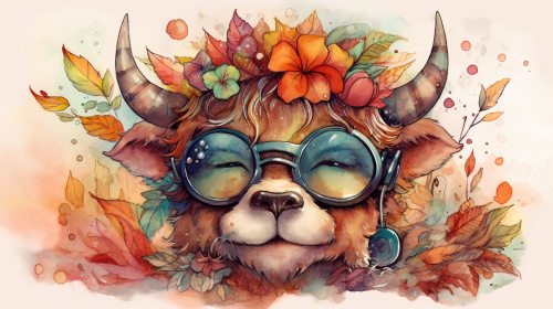 Vibrantly detailed autumn boho flowers coloring design