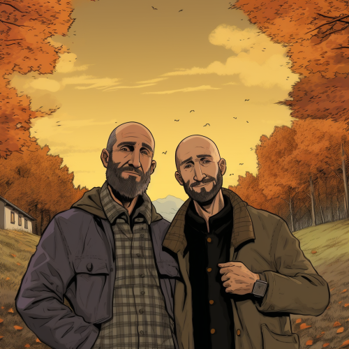 Two friends in autumn