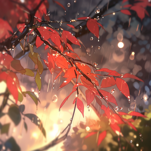 Close-up of autumn tree drops