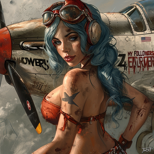 Aviatrix girls in stunning view