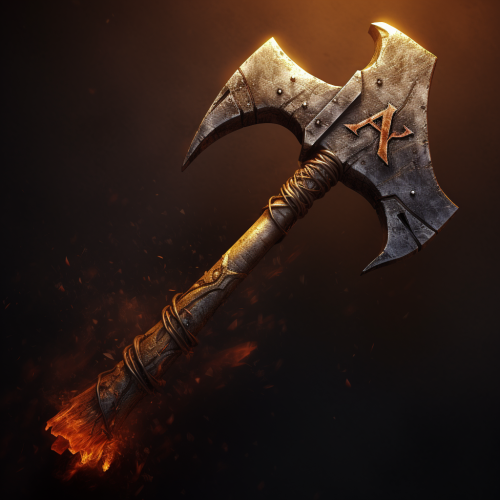 Axe on white background