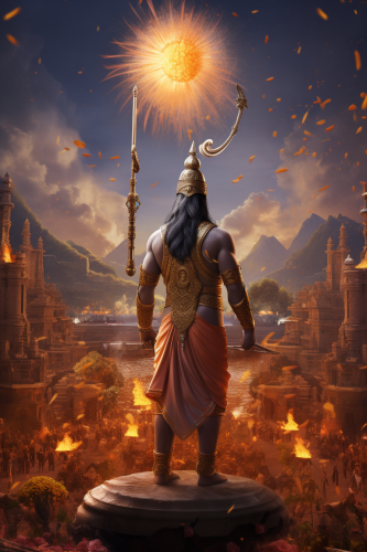 Lord Ram celebrating Diwali in Ayodhya