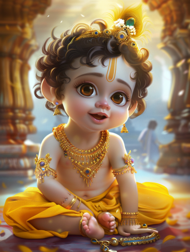 Baby Krishna Illustration