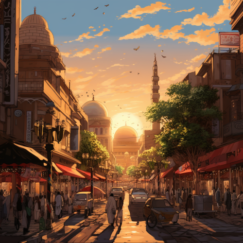 Beautiful digital illustration of Baghdad city Beautiful digital illustration of Baghdad city